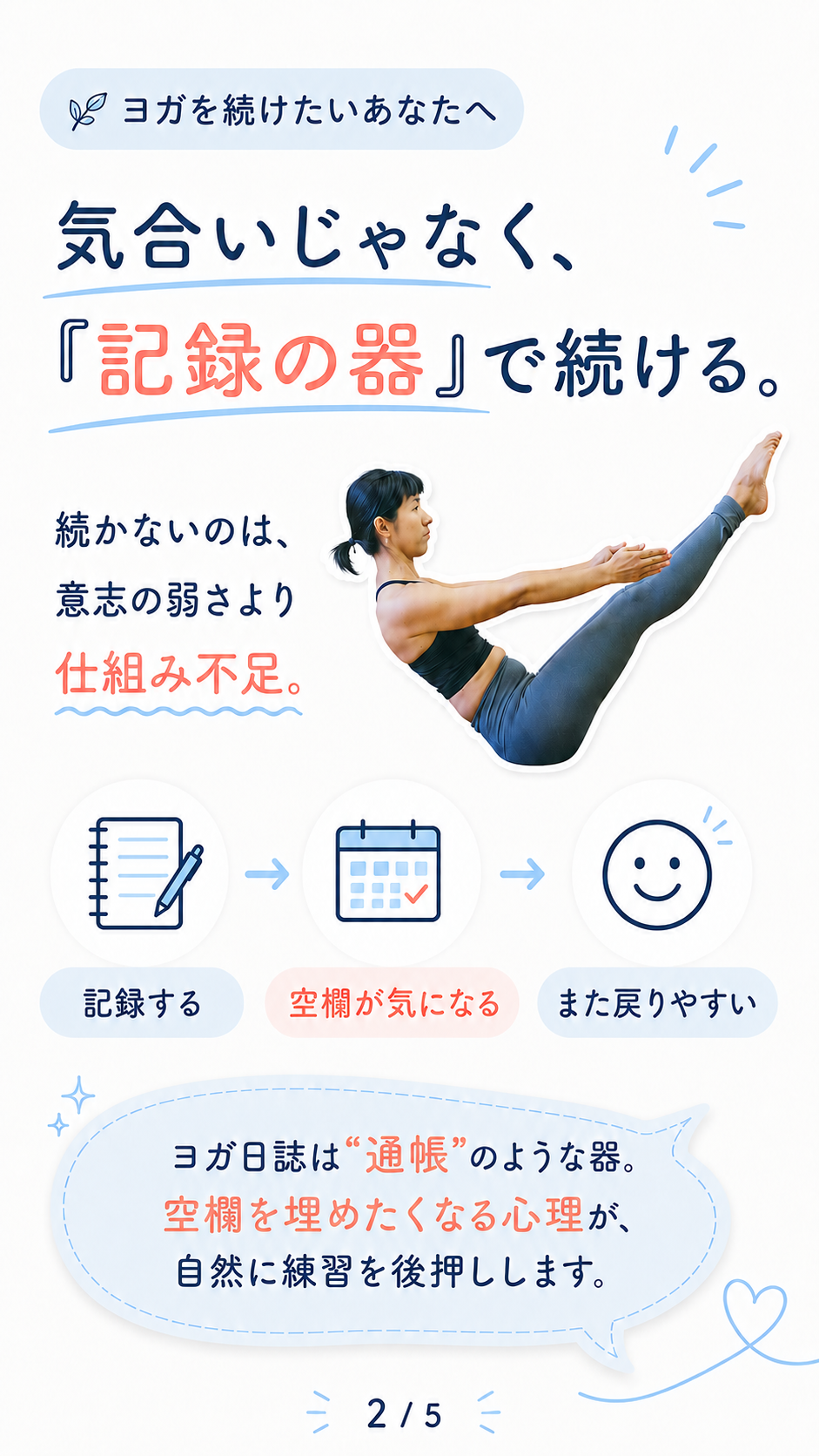 気合いじゃなく「記録の器」で続ける